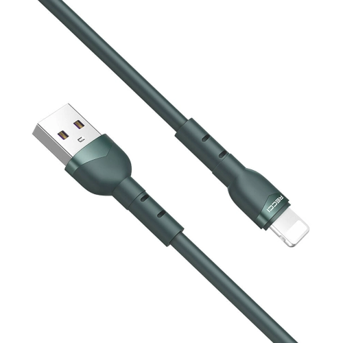 Recci RTC-N35L Hızlı Şarj Özellikli 100cm Lightning to USB-A Kablo - Yeşil