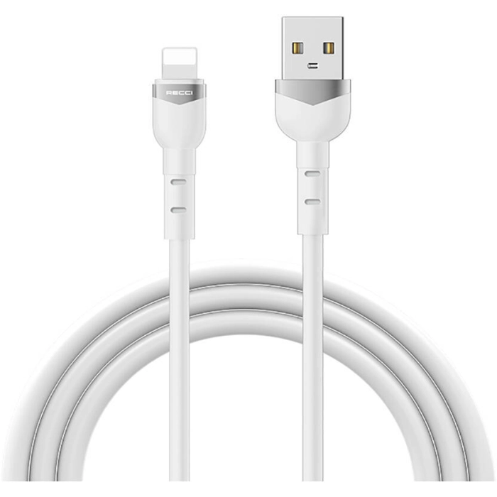 Recci RTC-N35L Hızlı Şarj Özellikli 100cm Lightning to USB-A Kablo - Beyaz