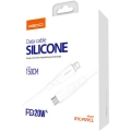 Recci RTC-P09CL Silicone Serisi 20W Hızlı Şarj Özellikli Type-C To Lightning PD Kablo 1.5M - Beyaz
