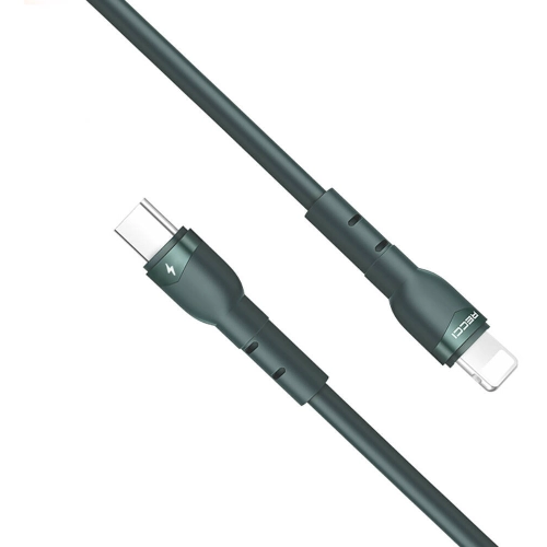 Recci RTC-P35CL Hızlı Şarj Özellikli 100cm Type-C to Lightning Kablo - Yeşil