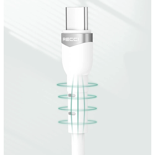 Recci RTC-P35CL Hızlı Şarj Özellikli 100cm Type-C to Lightning Kablo - Yeşil