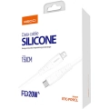 Recci RTC-P09CL Silicone Serisi 20W Hızlı Şarj Özellikli Type-C To Lightning PD Kablo 1.5M - Beyaz
