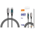 Recci RTC-P21CCPD Ghost Serisi 100W Hızlı Şarj Özellikli Type-C To Type-C PD Kablo 1.2M - Siyah