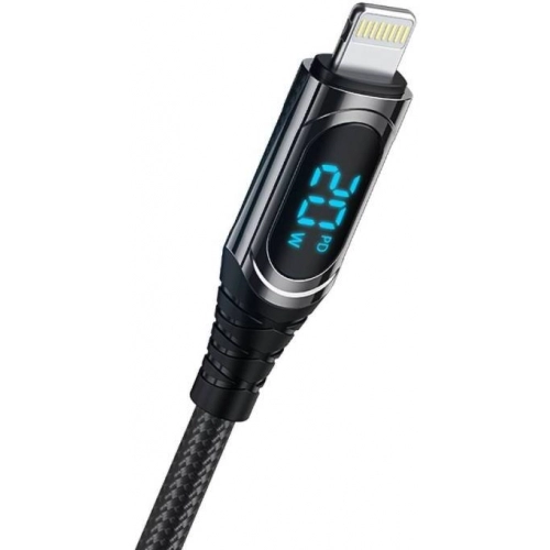 Recci RTC-P21CLPD Ghost Serisi 20W Hızlı Şarj Özellikli Type-C To Lightning PD Kablo 1.2M - Siyah