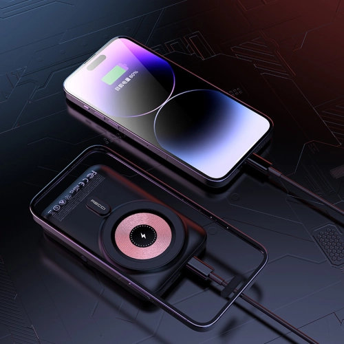 Recci W08 Metal Standlı 15W Magsafe Şarj Özellikli 20W PD Hızlı Şarj Powerbank 10000mAh - Beyaz