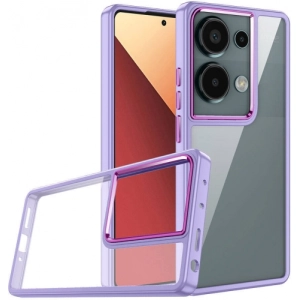 Redmi Note 13 Pro 4G Kılıf Electro Silikon Renkli Flora Kapak - Lila