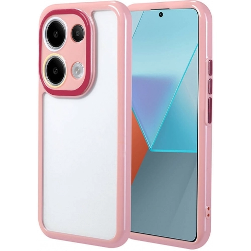 Redmi Note 13 Pro 4G Kılıf Kamera Korumalı Renkli Kenar ve Çerçeve Tasarımlı Vitamin Kapak - Siyah