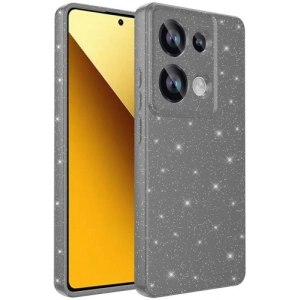 Redmi Note 13 Pro 4G Kılıf Kamera Korumalı Simli Lüks Zore Koton Kapak - Gri