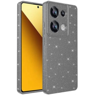 Redmi Note 13 Pro 4G Kılıf Kamera Korumalı Simli Lüks Zore Koton Kapak - Gri