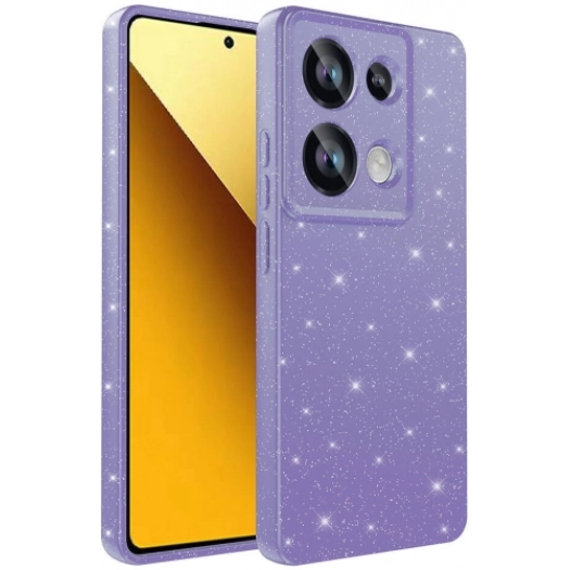 Redmi Note 13 Pro 4G Kılıf Kamera Korumalı Simli Lüks Zore Koton Kapak - Mor