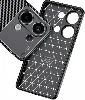 Redmi Note 13 Pro 4G Kılıf Karbon Serisi Mat Fiber Silikon Negro Kapak - Lacivert