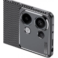 Redmi Note 13 Pro 4G Kılıf Silikon Parmak İzi Bırakmayan Karbon Soft Negro Kapak - Lacivert