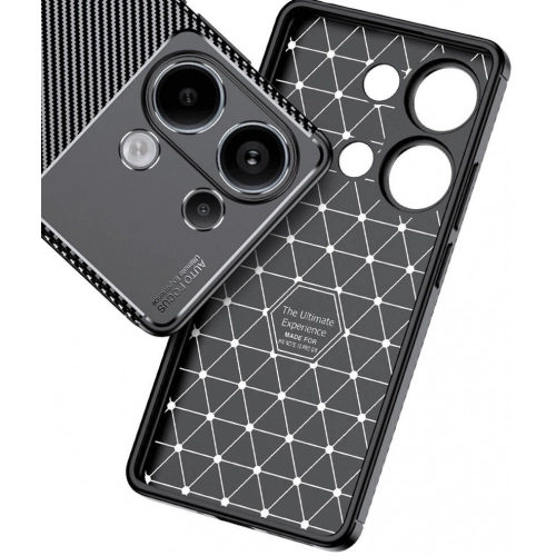 Redmi Note 13 Pro 4G Kılıf Silikon Parmak İzi Bırakmayan Karbon Soft Negro Kapak - Siyah