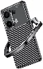 Redmi Note 13 Pro 4G Kılıf Karbon Serisi Mat Fiber Silikon Negro Kapak - Siyah