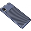 Samsung Galaxy A01 Core Kılıf Silikon Parmak İzi Bırakmayan Karbon Soft Negro Kapak - Lacivert