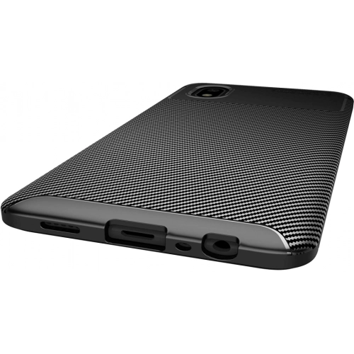 Samsung Galaxy A01 Core Kılıf Silikon Parmak İzi Bırakmayan Karbon Soft Negro Kapak - Siyah