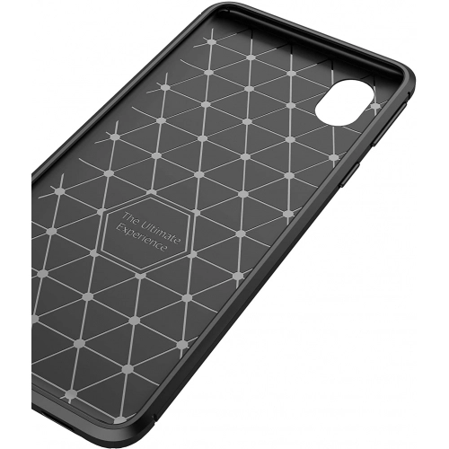 Samsung Galaxy A01 Core Kılıf Silikon Parmak İzi Bırakmayan Karbon Soft Negro Kapak - Siyah