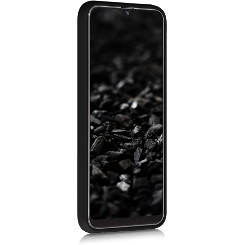 Samsung Galaxy A01 Core Kılıf Silikon Mat Esnek Kamera Korumalı Biye Kapak - Siyah