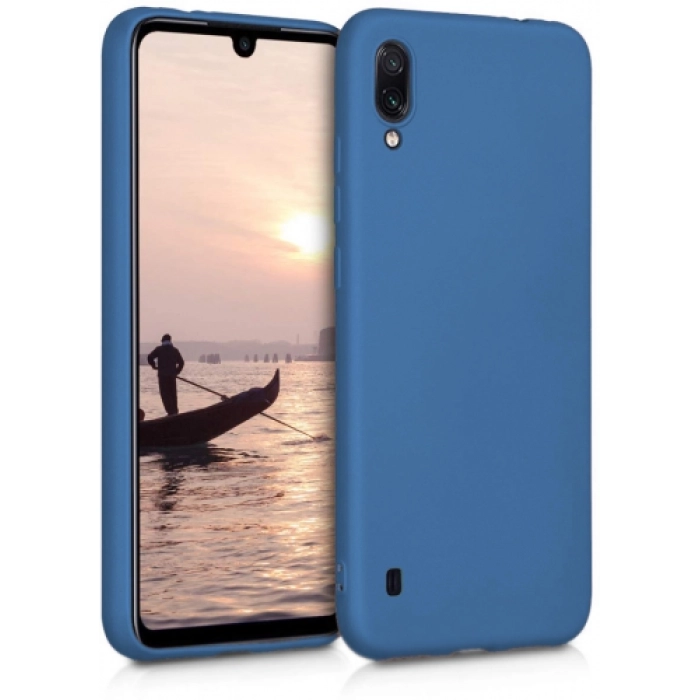 Samsung Galaxy A01 Kılıf İnce Soft Mat Renkli Esnek Silikon Kapak - Lacivert