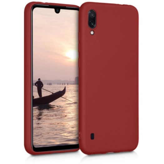 Samsung Galaxy A01 Kılıf İnce Soft Mat Renkli Esnek Silikon Kapak - Mürdüm