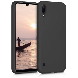 Samsung Galaxy A01 Kılıf İnce Soft Mat Renkli Esnek Silikon Kapak - Siyah