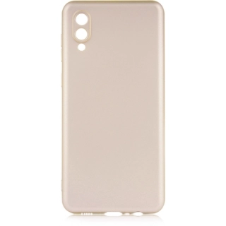 Samsung Galaxy A02 Kılıf İnce Soft Mat Renkli Esnek Silikon Kapak - Gold