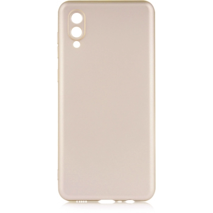 Samsung Galaxy A02 Kılıf İnce Soft Mat Renkli Esnek Silikon Kapak - Gold