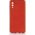 Samsung Galaxy A02 Kılıf İnce Soft Mat Renkli Esnek Silikon Kapak - Kırmızı