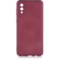 Samsung Galaxy A02 Kılıf İnce Soft Mat Renkli Esnek Silikon Kapak - Mürdüm