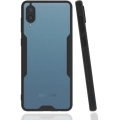 Samsung Galaxy A02 Kılıf Renkli Silikon Kamera Lens Korumalı Şeffaf Parfe Kapak - Siyah