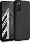 Samsung Galaxy A02s Kılıf İnce Mat Esnek Silikon - Siyah