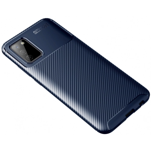 Samsung Galaxy A02s Kılıf Silikon Parmak İzi Bırakmayan Karbon Soft Negro Kapak - Lacivert