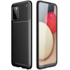 Samsung Galaxy A02s Kılıf Silikon Parmak İzi Bırakmayan Karbon Soft Negro Kapak - Siyah