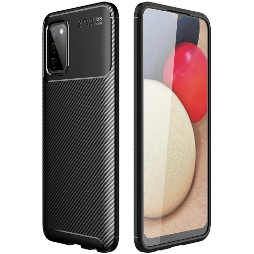 Samsung Galaxy A03s Kılıf Silikon Parmak İzi Bırakmayan Karbon Soft Negro Kapak - Siyah