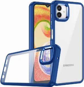 Samsung Galaxy A04e Kılıf Electro Silikon Renkli Flora Kapak - Lacivert