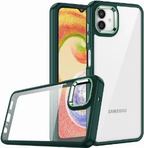 Samsung Galaxy A04e Kılıf Electro Silikon Renkli Flora Kapak - Yeşil