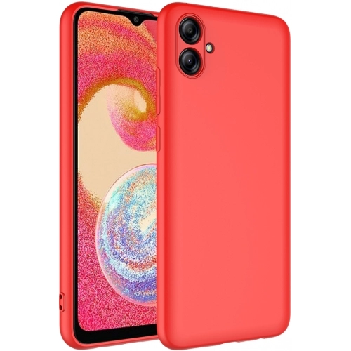 Samsung Galaxy A04e Kılıf İçi Kadife Mat Mara Lansman Silikon Kapak  - Kırmızı