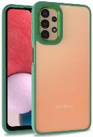 Samsung Galaxy A04s Kılıf Electro Silikon Renkli Flora Kapak - Yeşil