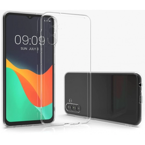 Samsung Galaxy A04s Kılıf Kamera Korumalı Esnek Silikon Kapak - Şeffaf