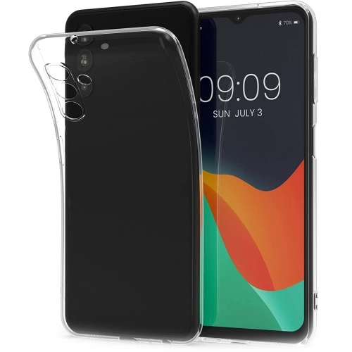 Samsung Galaxy A04s Kılıf Kamera Korumalı Esnek Silikon Kapak - Şeffaf