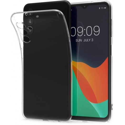 Samsung Galaxy A04s Kılıf Kamera Korumalı Esnek Silikon Kapak - Şeffaf