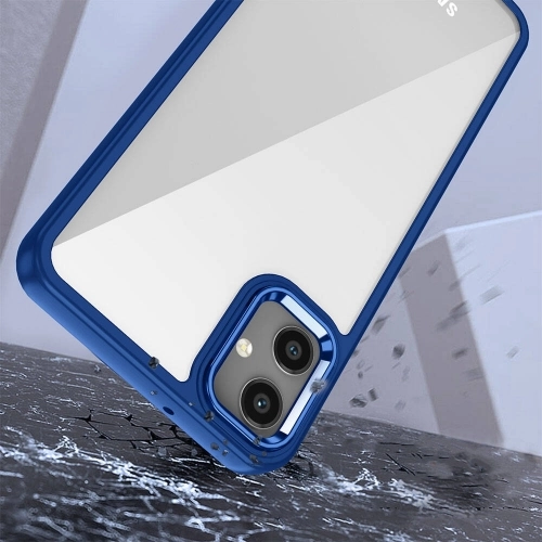 Samsung Galaxy A05 Kılıf Electro Silikon Renkli Flora Kapak - Lila