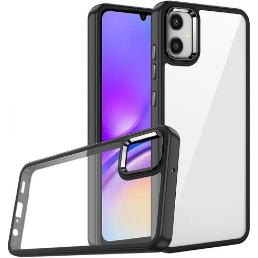 Samsung Galaxy A05 Kılıf Electro Silikon Renkli Flora Kapak - Siyah