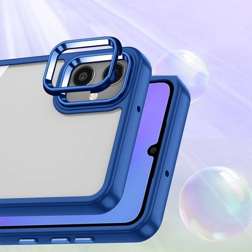 Samsung Galaxy A05 Kılıf Electro Silikon Renkli Flora Kapak - Siyah