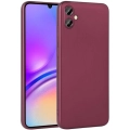Samsung Galaxy A05 Kılıf İnce Soft Mat Renkli Esnek Silikon Kapak - Mürdüm
