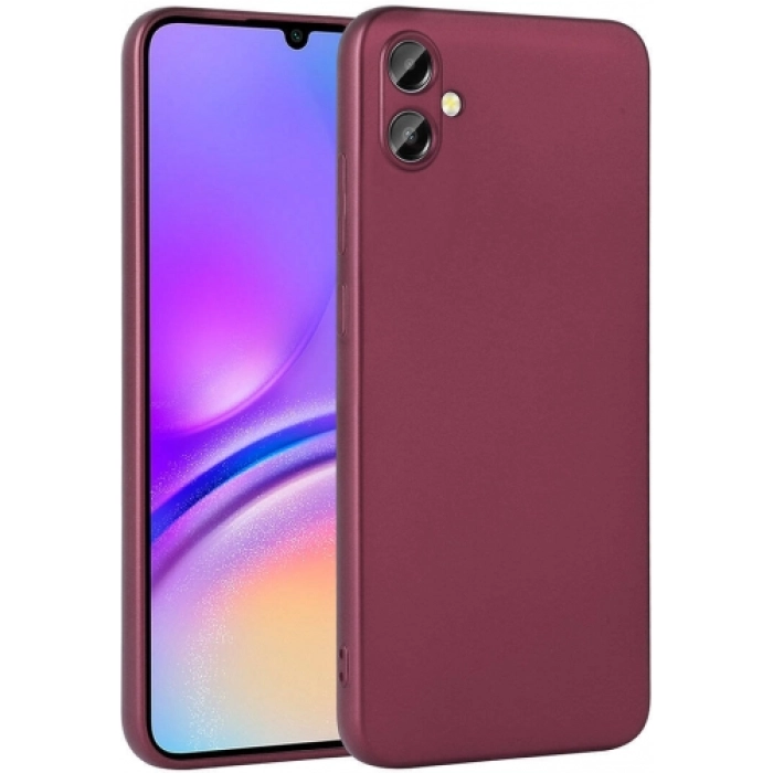 Samsung Galaxy A05 Kılıf İnce Soft Mat Renkli Esnek Silikon Kapak - Mürdüm