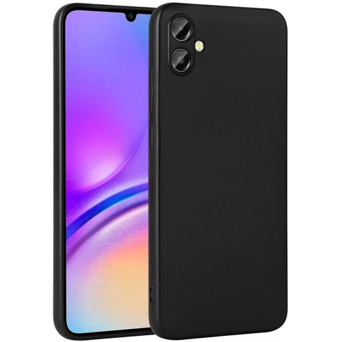 Samsung Galaxy A05 Kılıf İnce Soft Mat Renkli Esnek Silikon Kapak - Siyah
