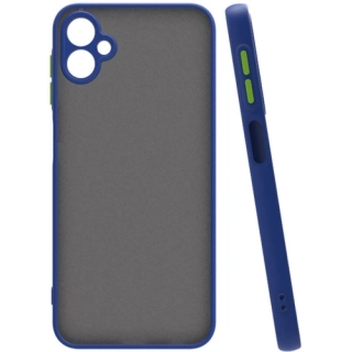 Samsung Galaxy A05 Kılıf Kamera Korumalı Arkası Şeffaf Mat Silikon Kapak - Lacivert