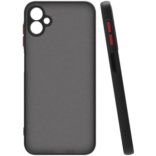 Samsung Galaxy A05 Kılıf Kamera Korumalı Arkası Şeffaf Mat Silikon Kapak - Siyah