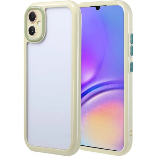 Samsung Galaxy A05 Kılıf Kamera Korumalı Renkli Kenar ve Çerçeve Tasarımlı Vitamin Kapak - Yeşil